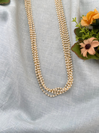 Royal Antique Pearl Multi Layer Necklace 1162 - Mahilas