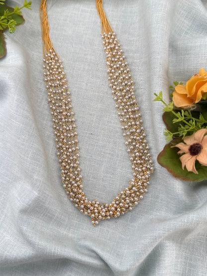 Royal Antique Pearl Multi Layer Necklace 1163 - Mahilas