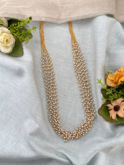 Royal Antique Pearl Multi Layer Necklace 1163 - Mahilas