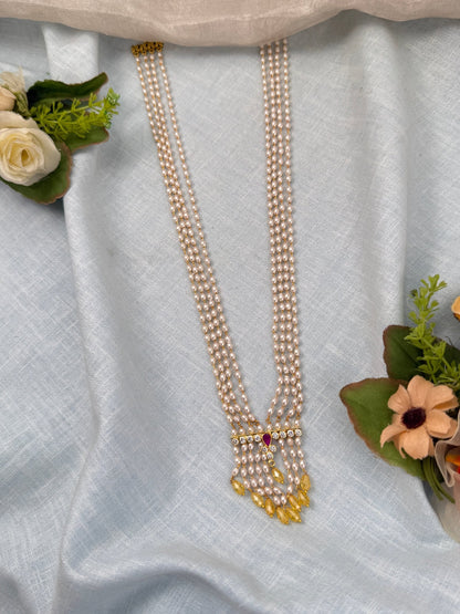 Royal Antique Pearl Necklace Set 0661 - Mahilas