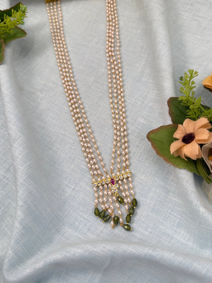 Royal Antique Pearl Necklace Set 0662 - Mahilas