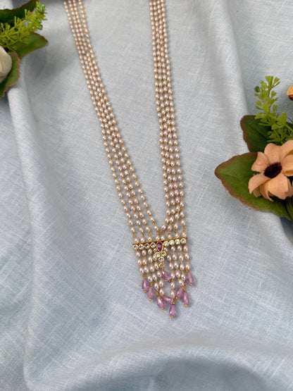 Royal Antique Pearl Necklace Set 0664 - Mahilas