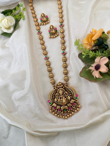 Royal Antique Pendant Long Necklace Set 1121 - Mahilas