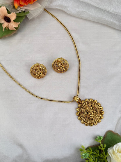 Royal Antique Pendant Necklace Set 752 - Mahilas