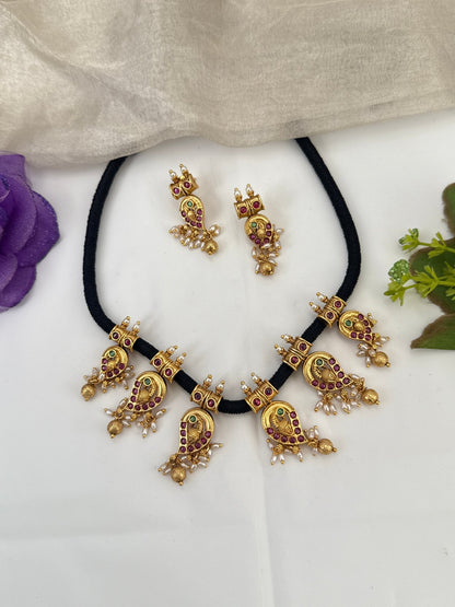 Royal Antique Rope Short Necklace Set 1040 - Mahilas