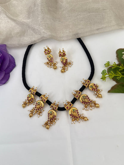 Royal Antique Rope Short Necklace Set 1040 - Mahilas