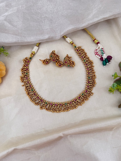 Royal Antique Short Necklace Set 0516 - Mahilas
