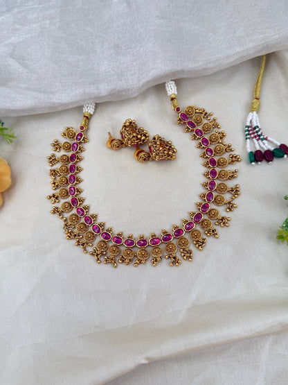 Royal Antique Short Necklace Set 0517 - Mahilas