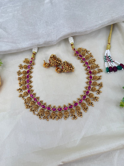 Royal Antique Short Necklace Set 0517 - Mahilas