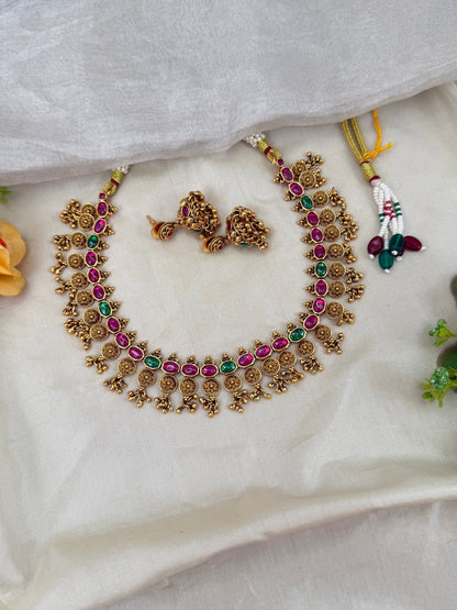 Royal Antique Short Necklace Set 0522 - Mahilas