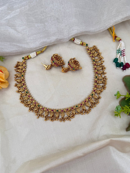 Royal Antique Short Necklace Set 0523 - Mahilas
