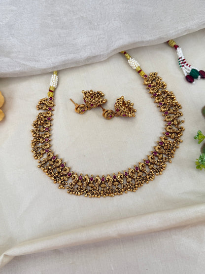 Royal Antique Short Necklace Set 0529 - Mahilas