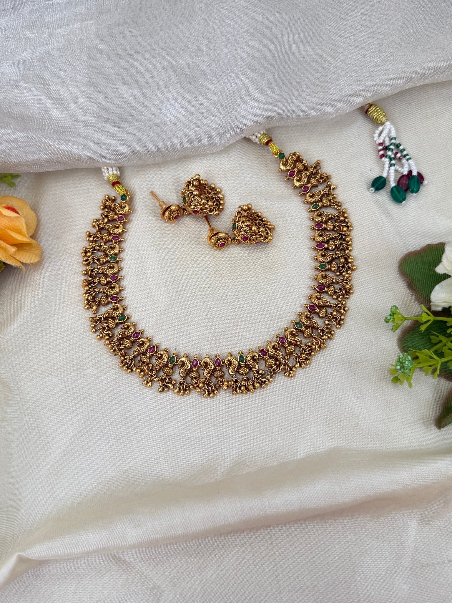 Royal Antique Short Necklace Set 0531 - Mahilas