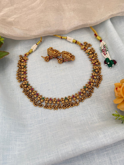 Royal Antique Short Necklace Set 0545 - Mahilas