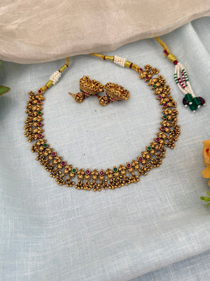 Royal Antique Short Necklace Set 0545 - Mahilas