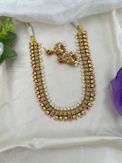 Royal Antique Short Necklace Set 0651 - Mahilas