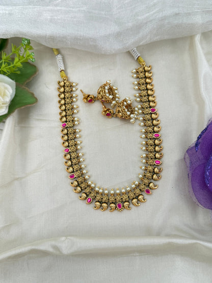Royal Antique Short Necklace Set 0651 - Mahilas