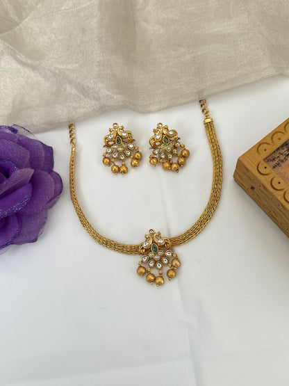 Royal Antique Short Necklace Set 1034 - Mahilas