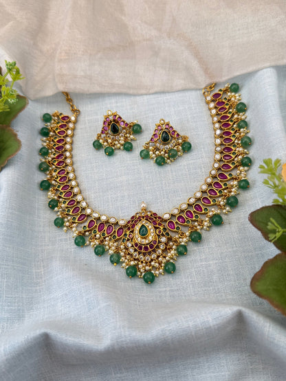Royal Antique Short Necklace Set 1133 - Mahilas