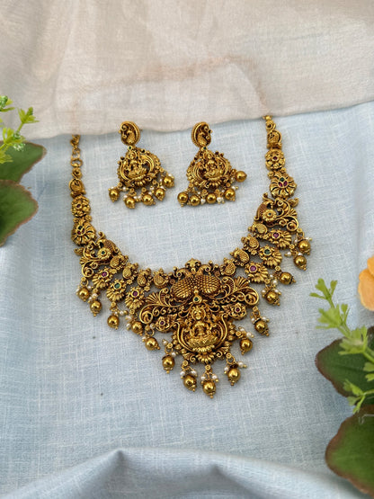 Royal Antique Short Necklace Set 1138 - Mahilas