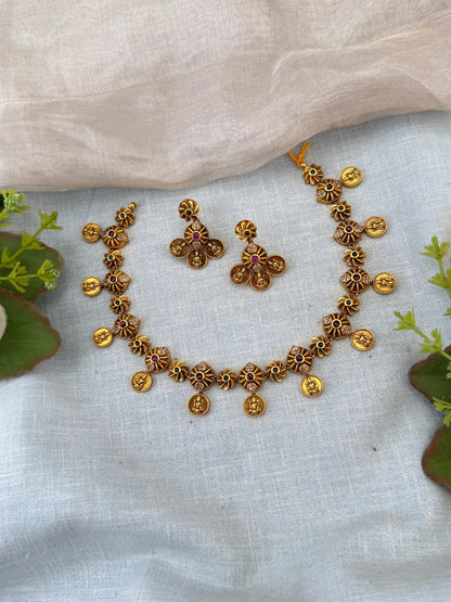 Royal Antique Short Necklace Set 1173 - Mahilas