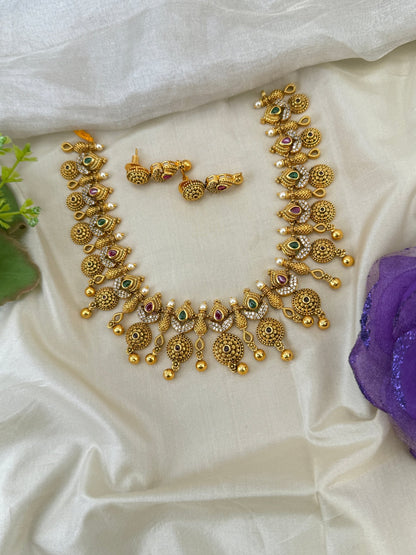 Royal Antique Short Necklace Set 1178 - Mahilas