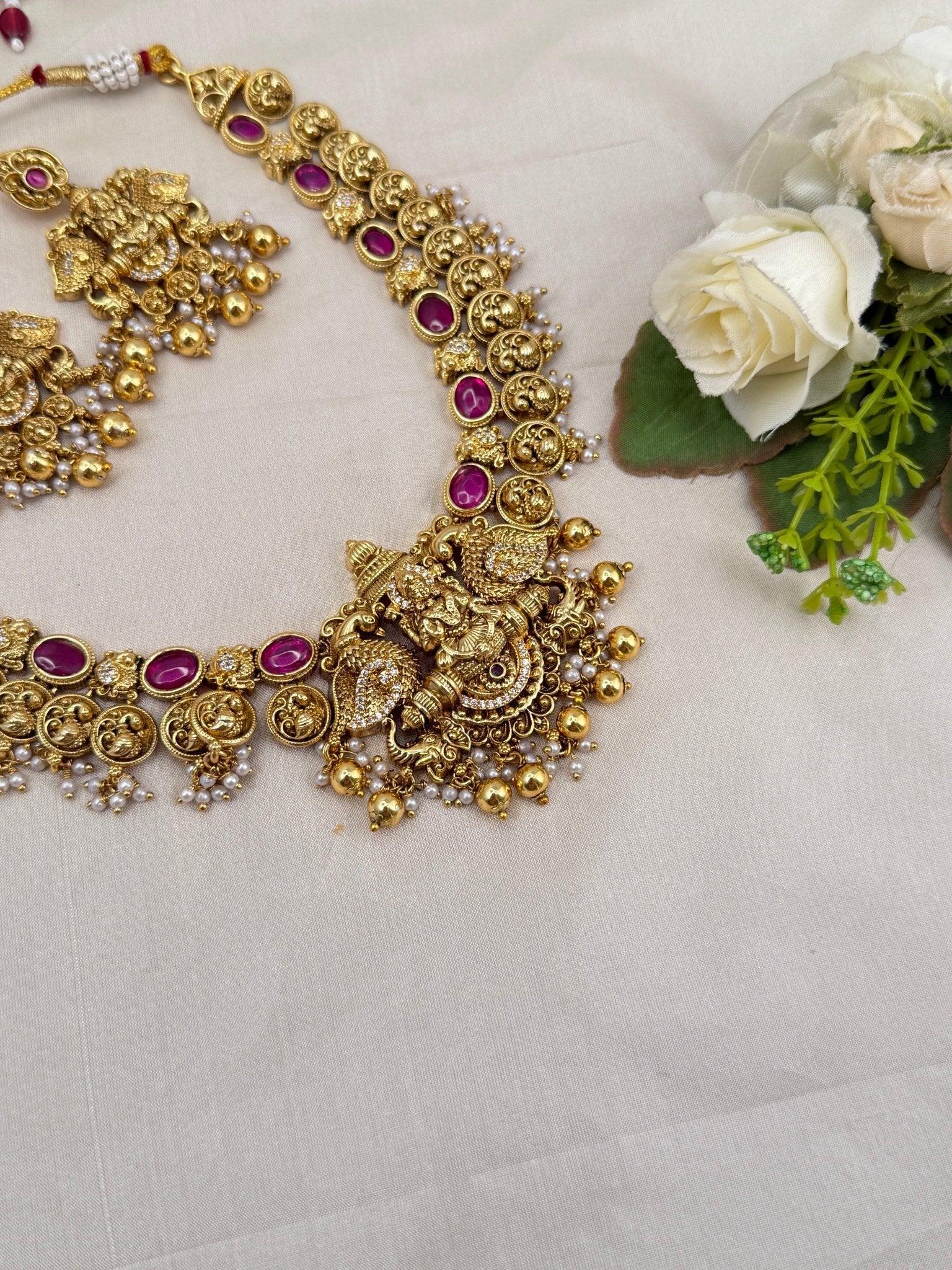 Royal Antique Short Necklace Set 780 - Mahilas