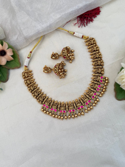 Royal Antique Short Necklace Set 891 - Mahilas
