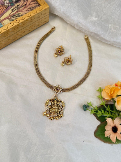 Royal Antique Short Pendant Necklace Set 847 - Mahilas