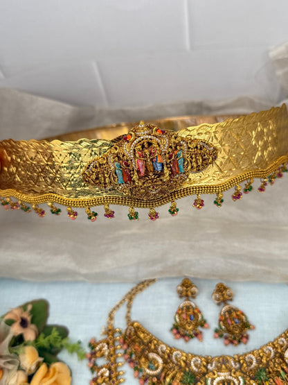 Royal Antique Srinivasa Kalyana Full Bridal Necklace Set 0574 - Mahilas