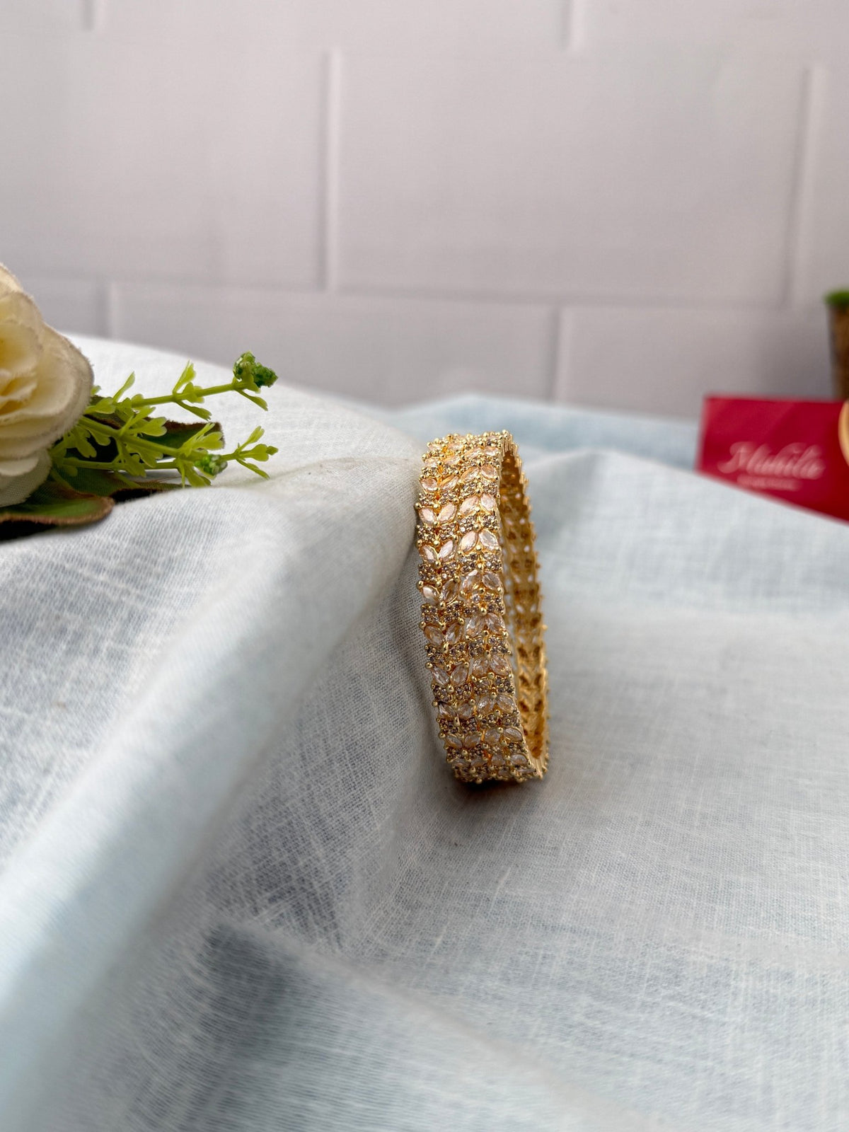 Royal Antique Stone Designer Bangles| Set Of 2| B0493 - Mahilas