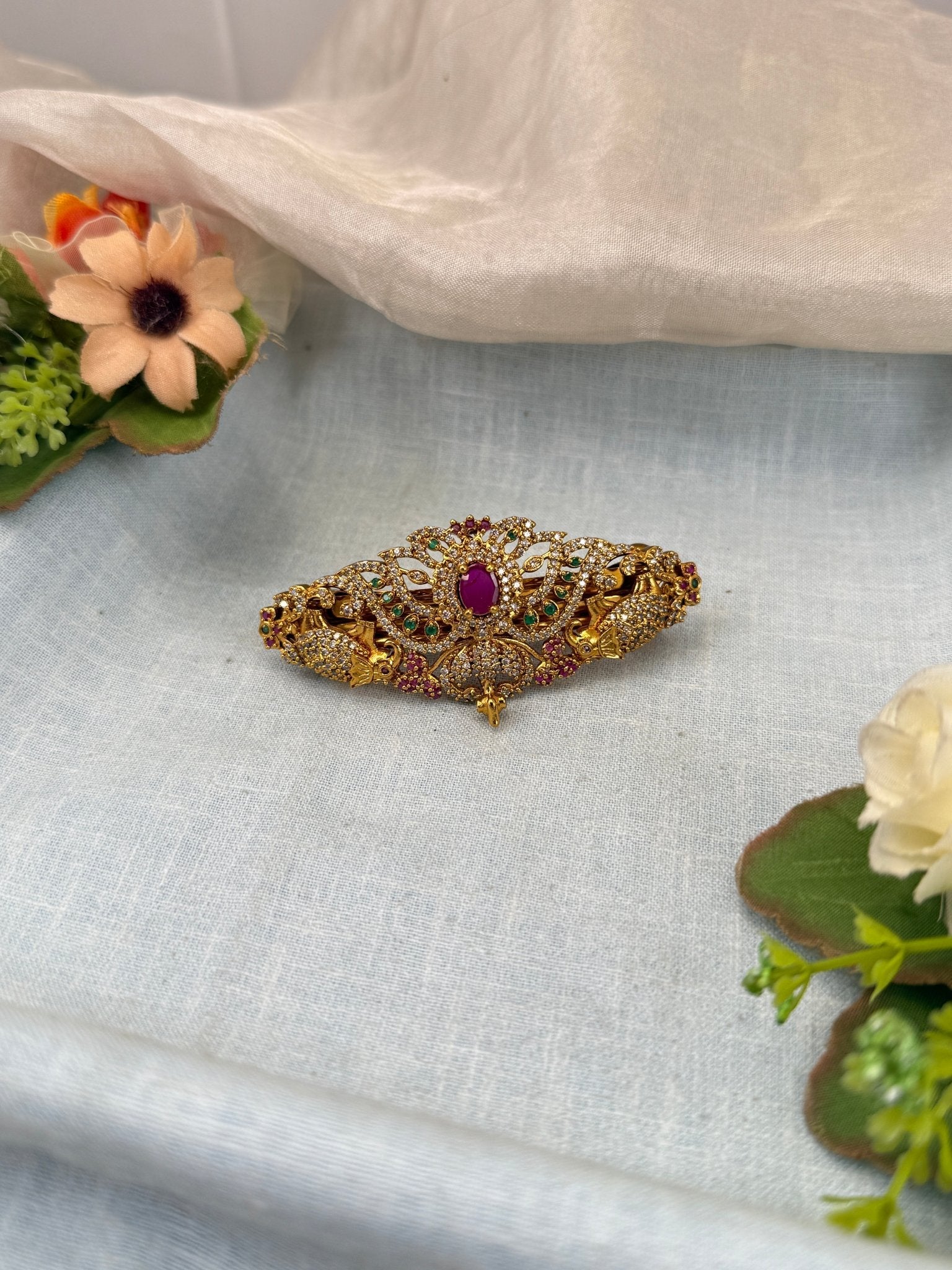 Royal Antique Stone Hair Clip 164 - Mahilas