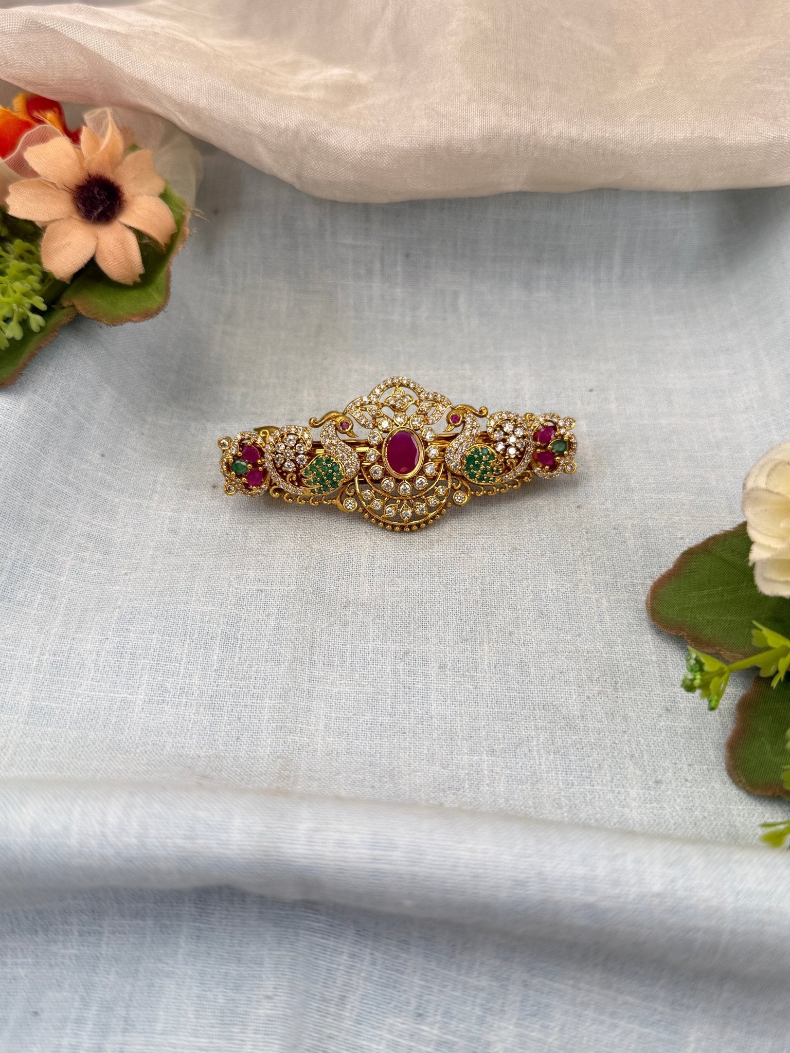Royal Antique Stone Hair Clip 165 - Mahilas