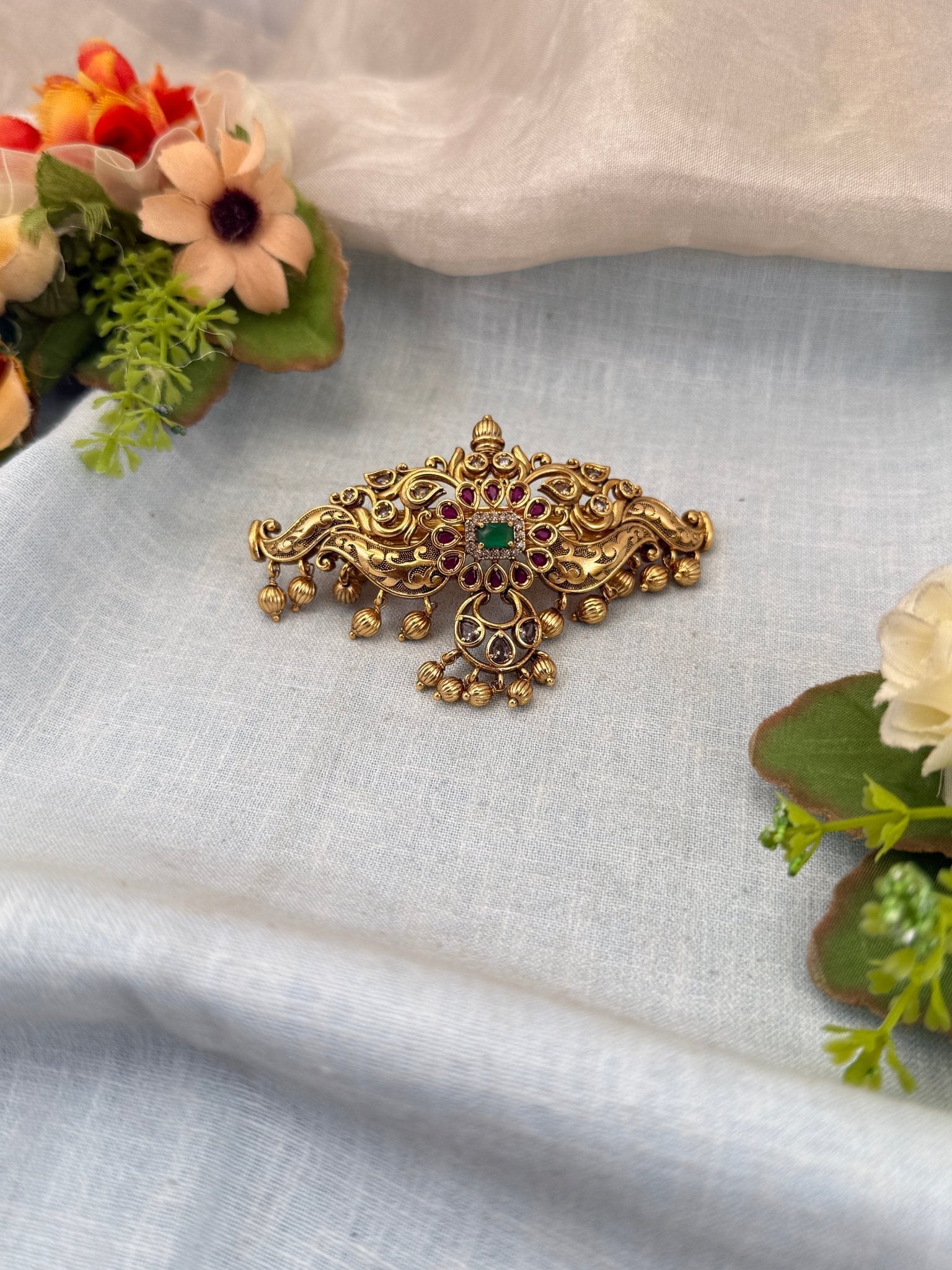 Royal Antique Stone Hair Clip 166 - Mahilas