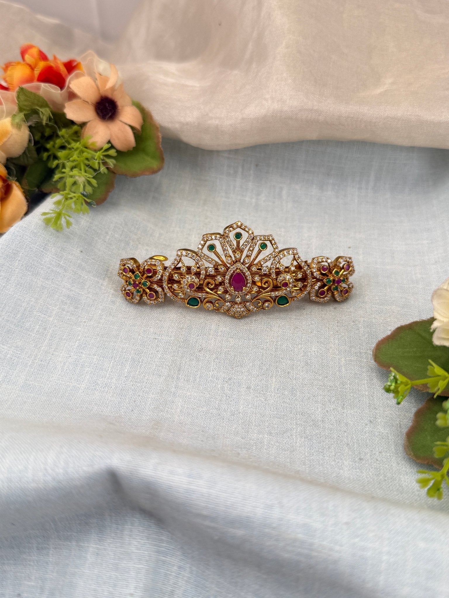 Royal Antique Stone Hair Clip 168 - Mahilas