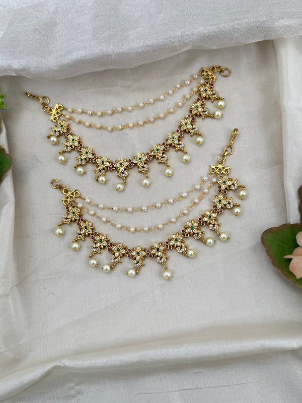 Royal Antique Stone Maatal Earchain 426