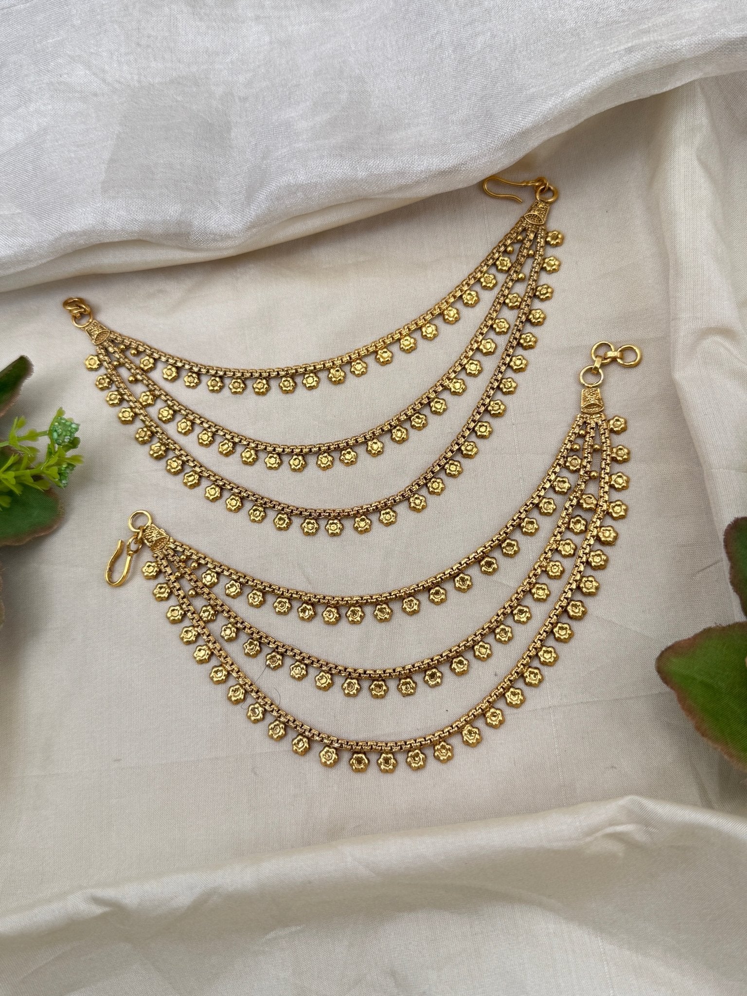 Royal Antique Stone Maatal Earchain 428 - Mahilas