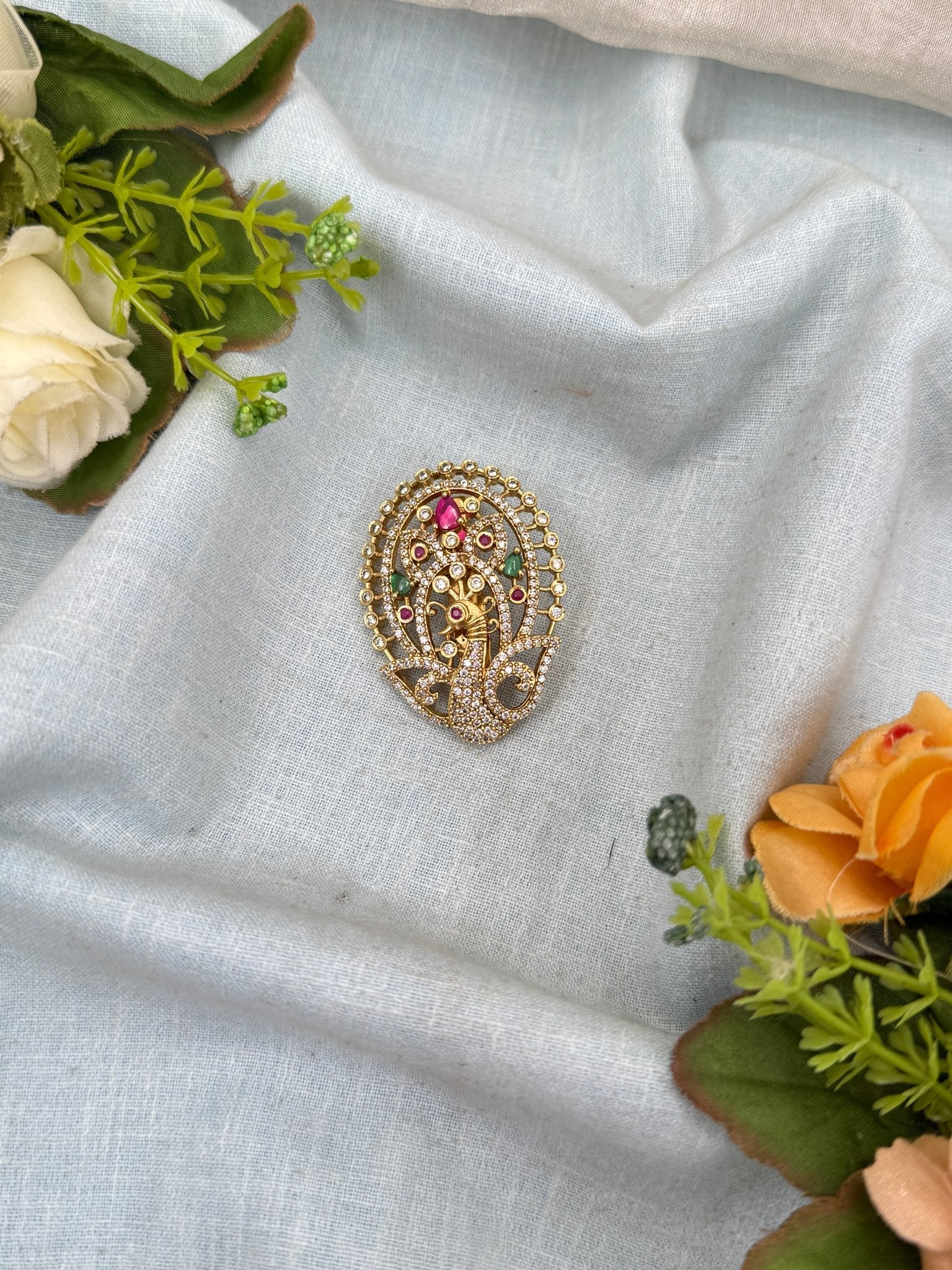 Royal Antique Stone Saree Pin Broach 2018 - Mahilas