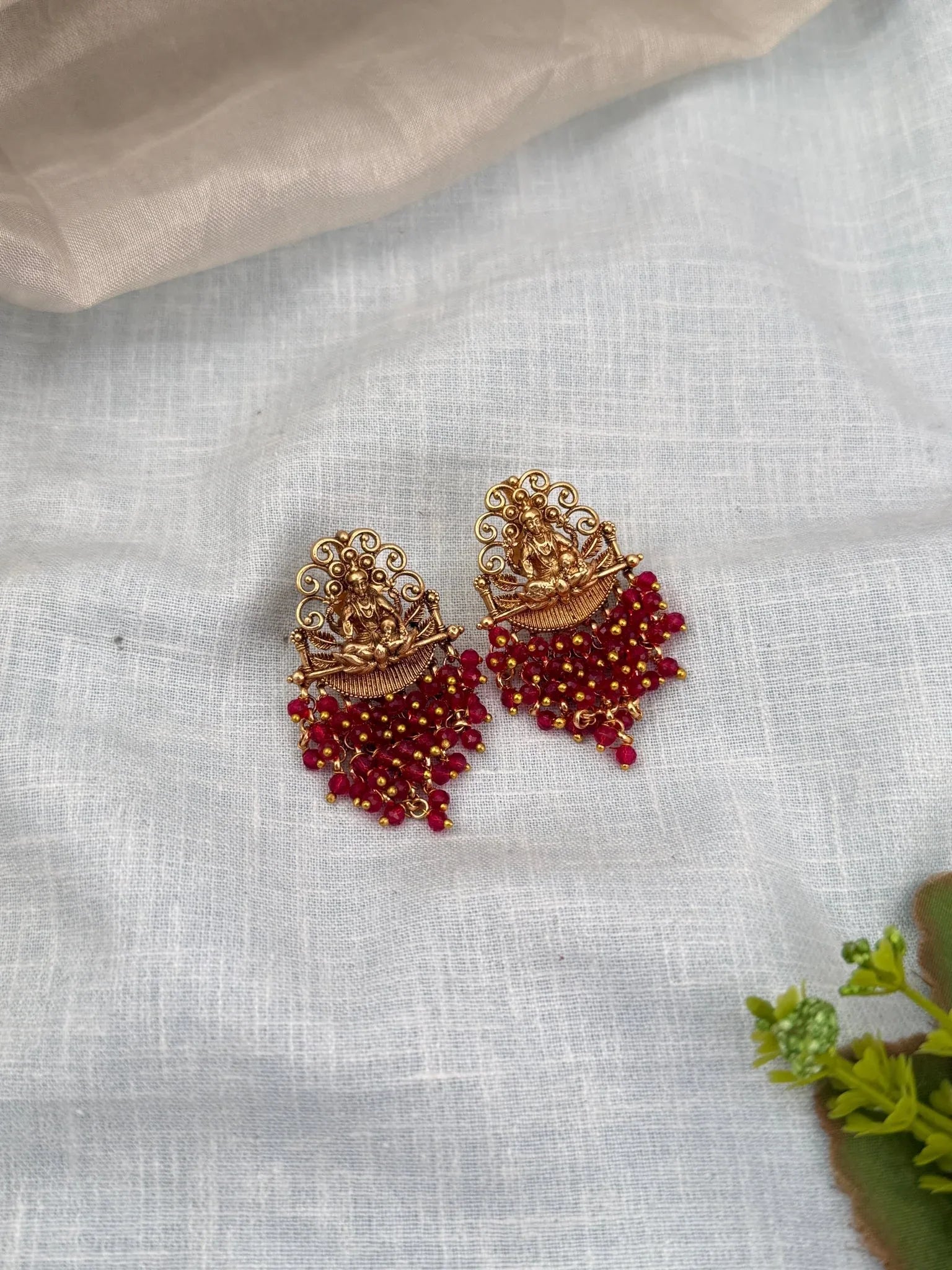 Royal Antique Stud Dangler Earrings 0453 - Mahilas