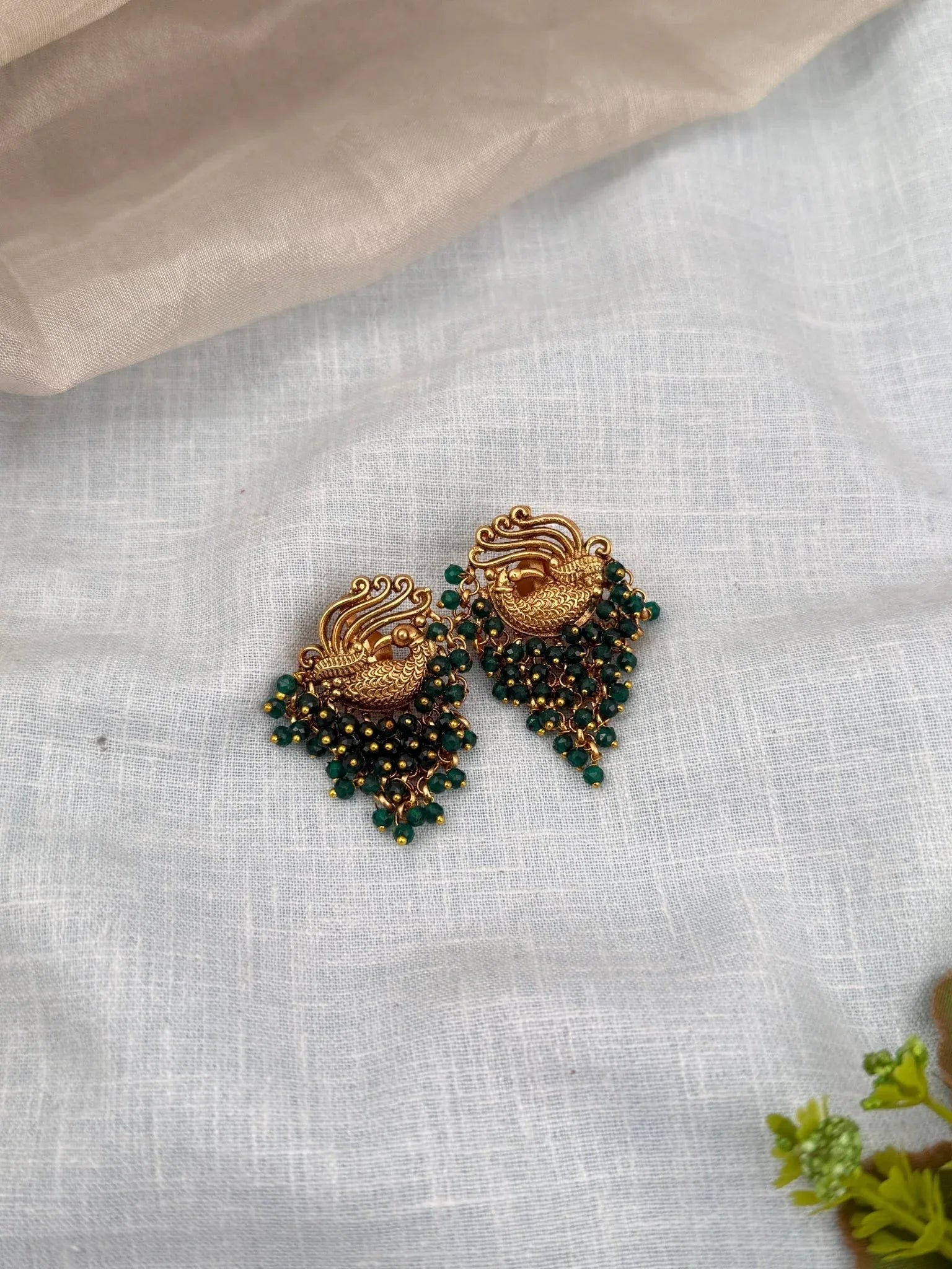 Royal Antique Stud Dangler Earrings 0454 - Mahilas
