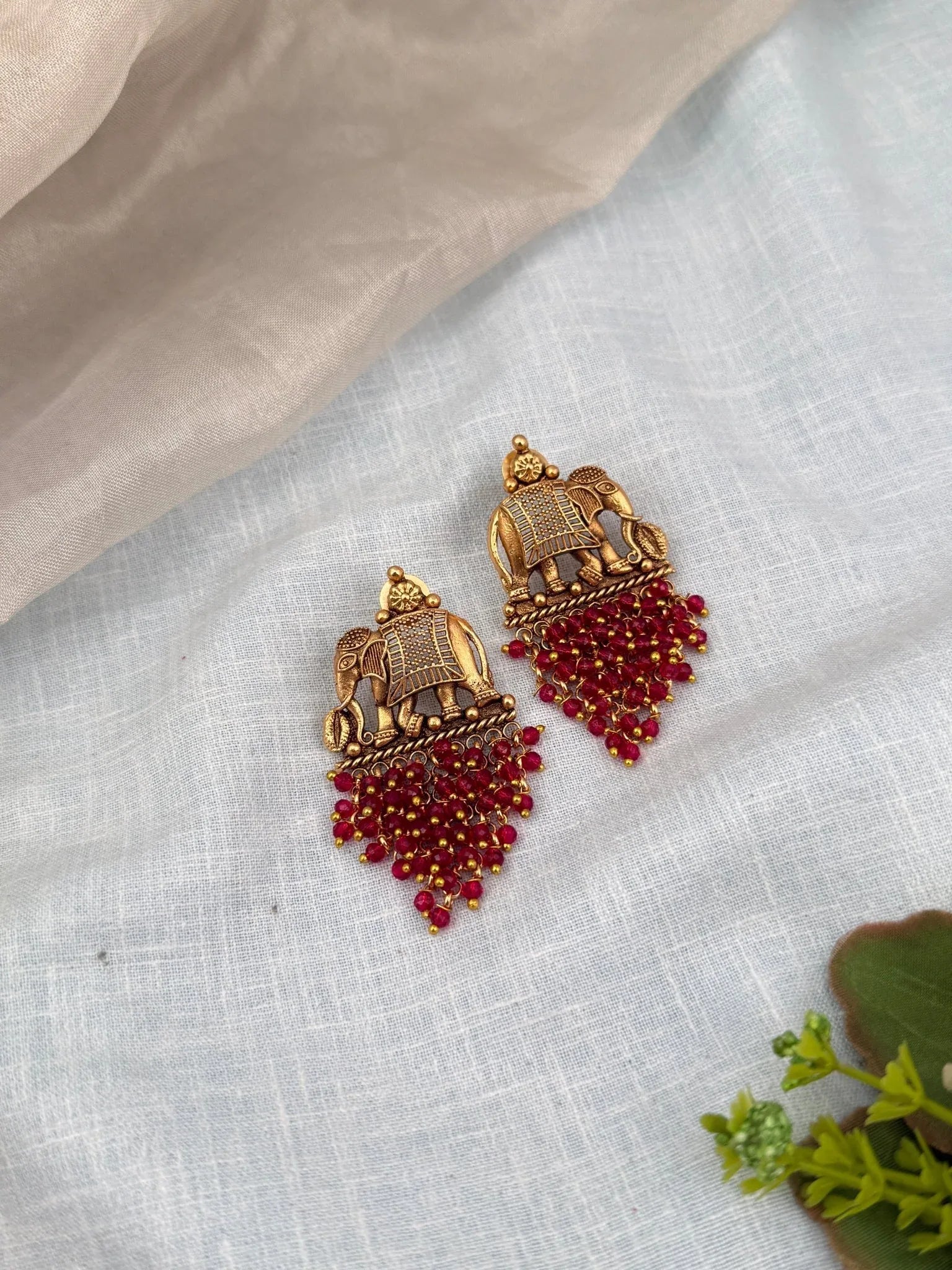 Royal Antique Stud Dangler Earrings 0460 - Mahilas