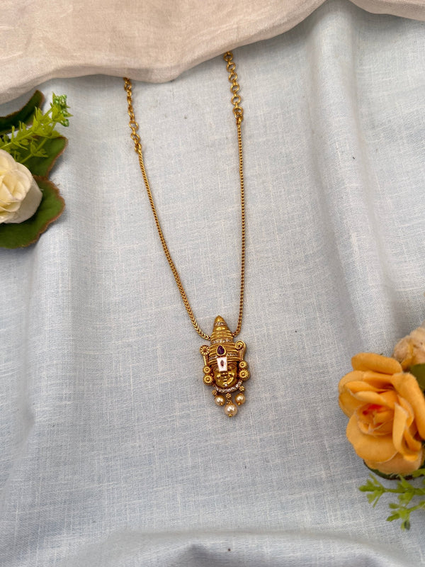 Royal Antique Venkateshwara Chain Necklace Set 0509