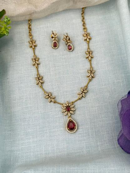 Royal Antique Victorian Short Necklace Set 0579 - Mahilas