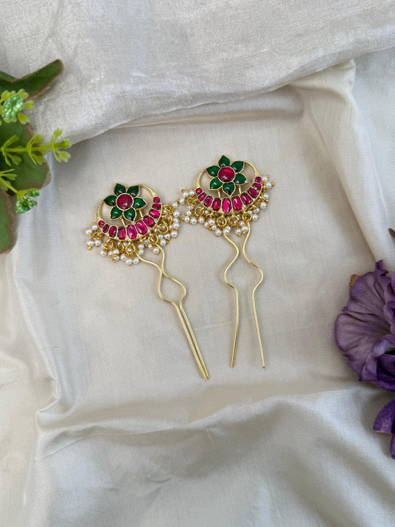 Royal Jadau Hook Jadebille Pair 392 - Mahilas