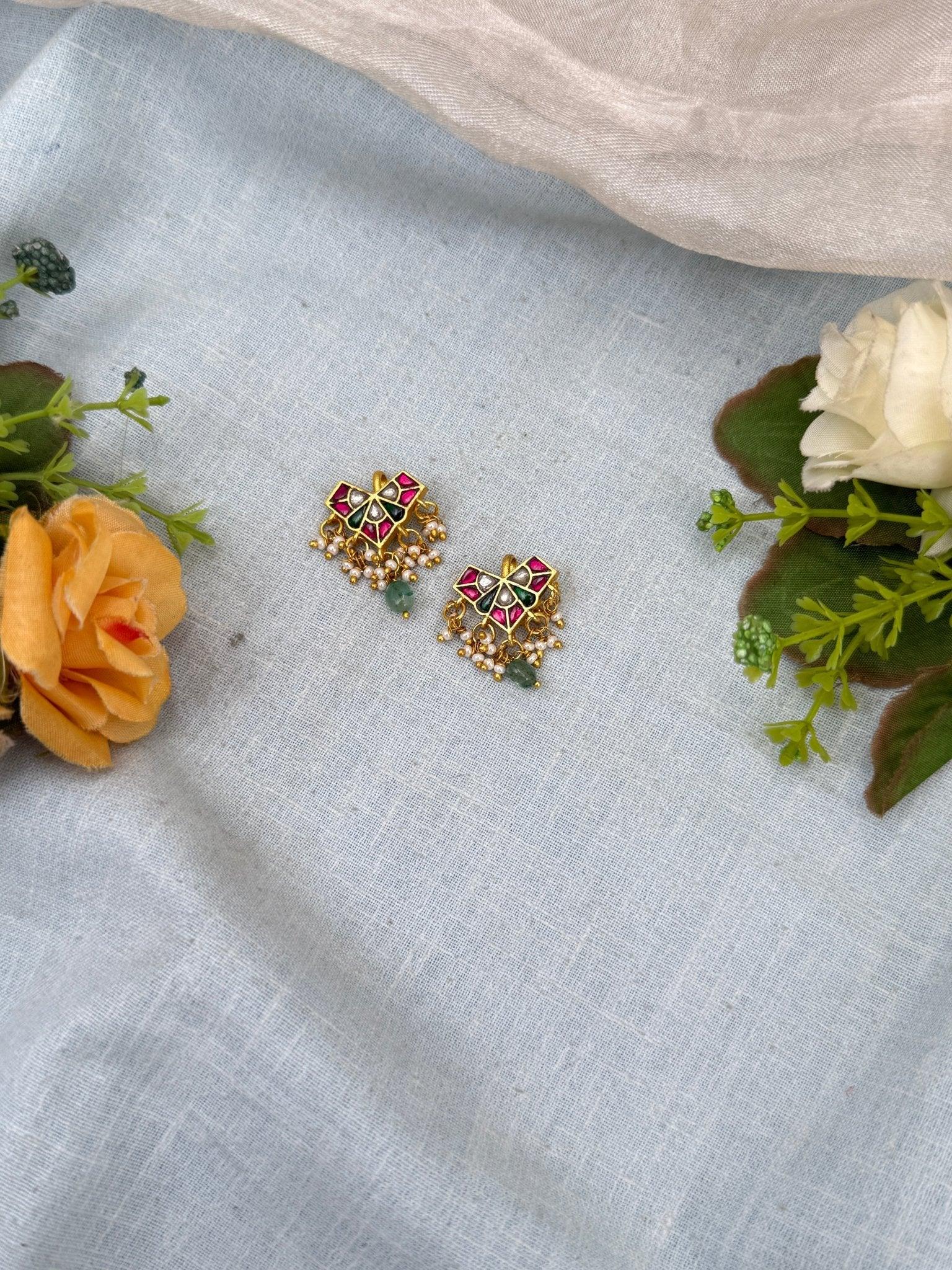 Royal Jadau kundan Bugadi Earcuff Earrings 0527 - Mahilas