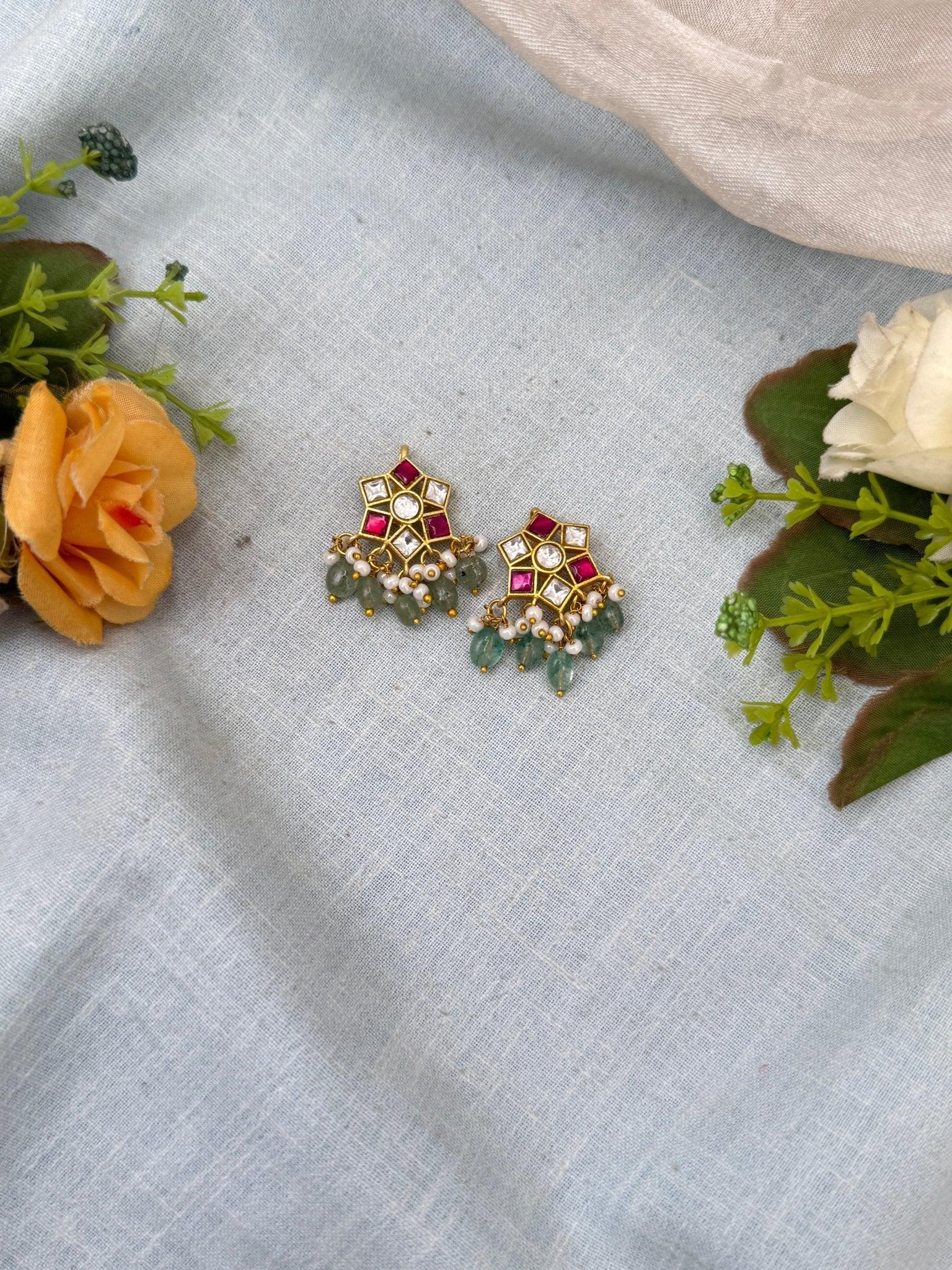 Royal Jadau kundan Bugadi Earcuff Earrings 0530 - Mahilas