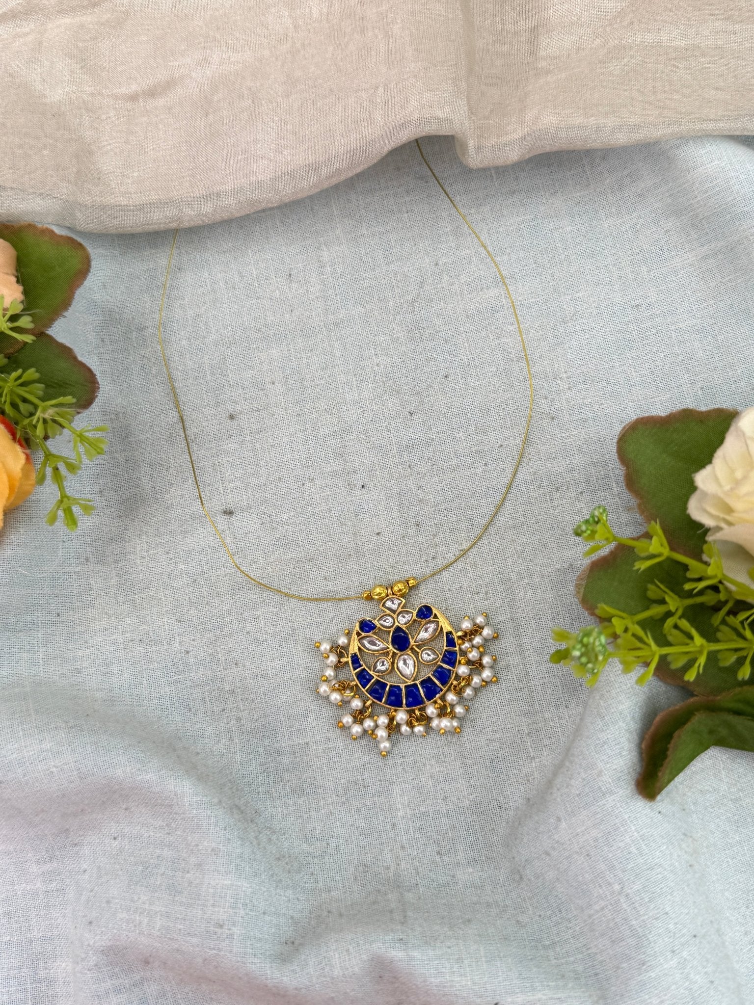 Royal Jadau Kundan Invisible Chain Necklace 1017 - Mahilas