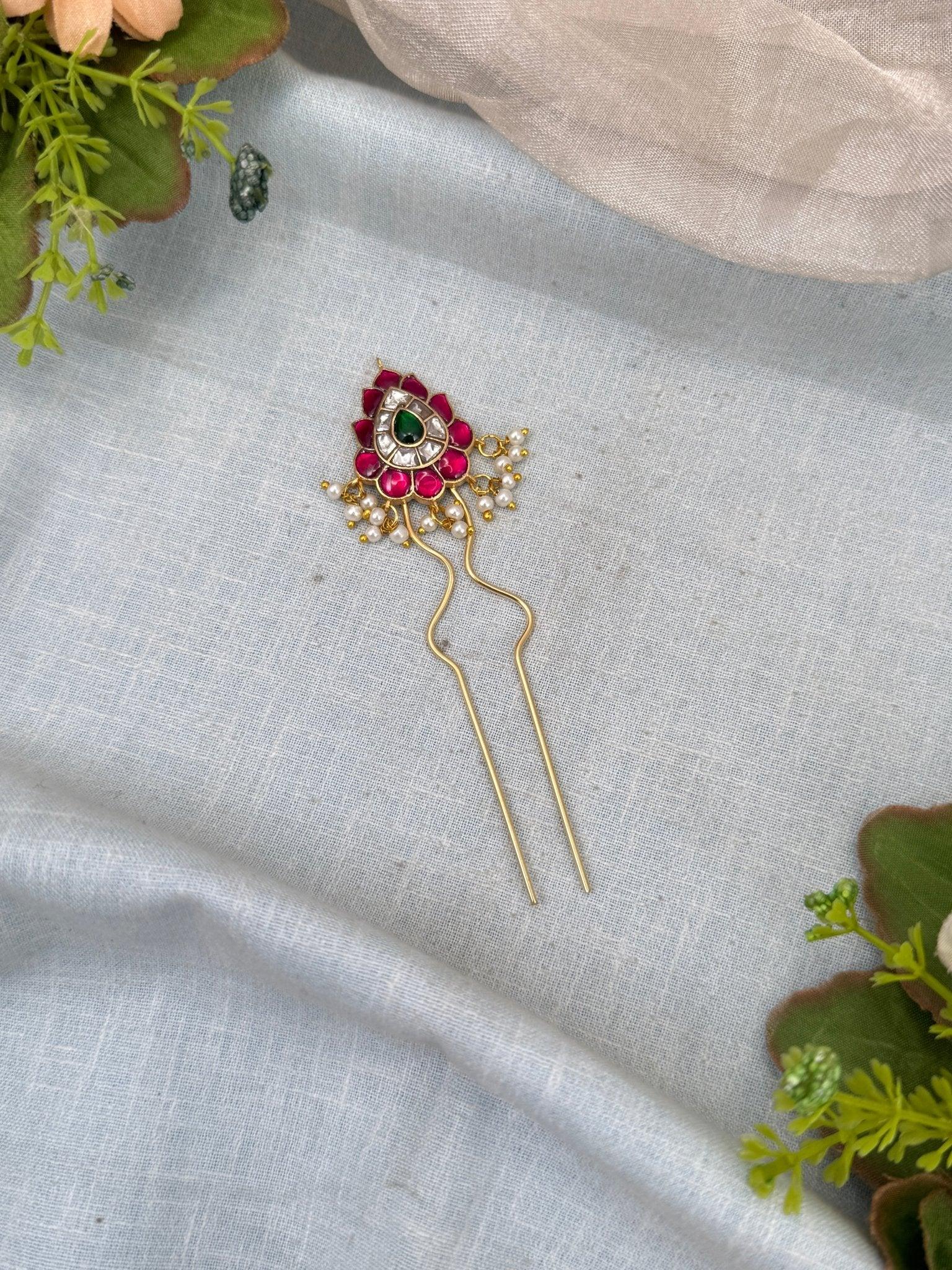 Royal Jadau kundan Jada Hook Bille 433 - Mahilas