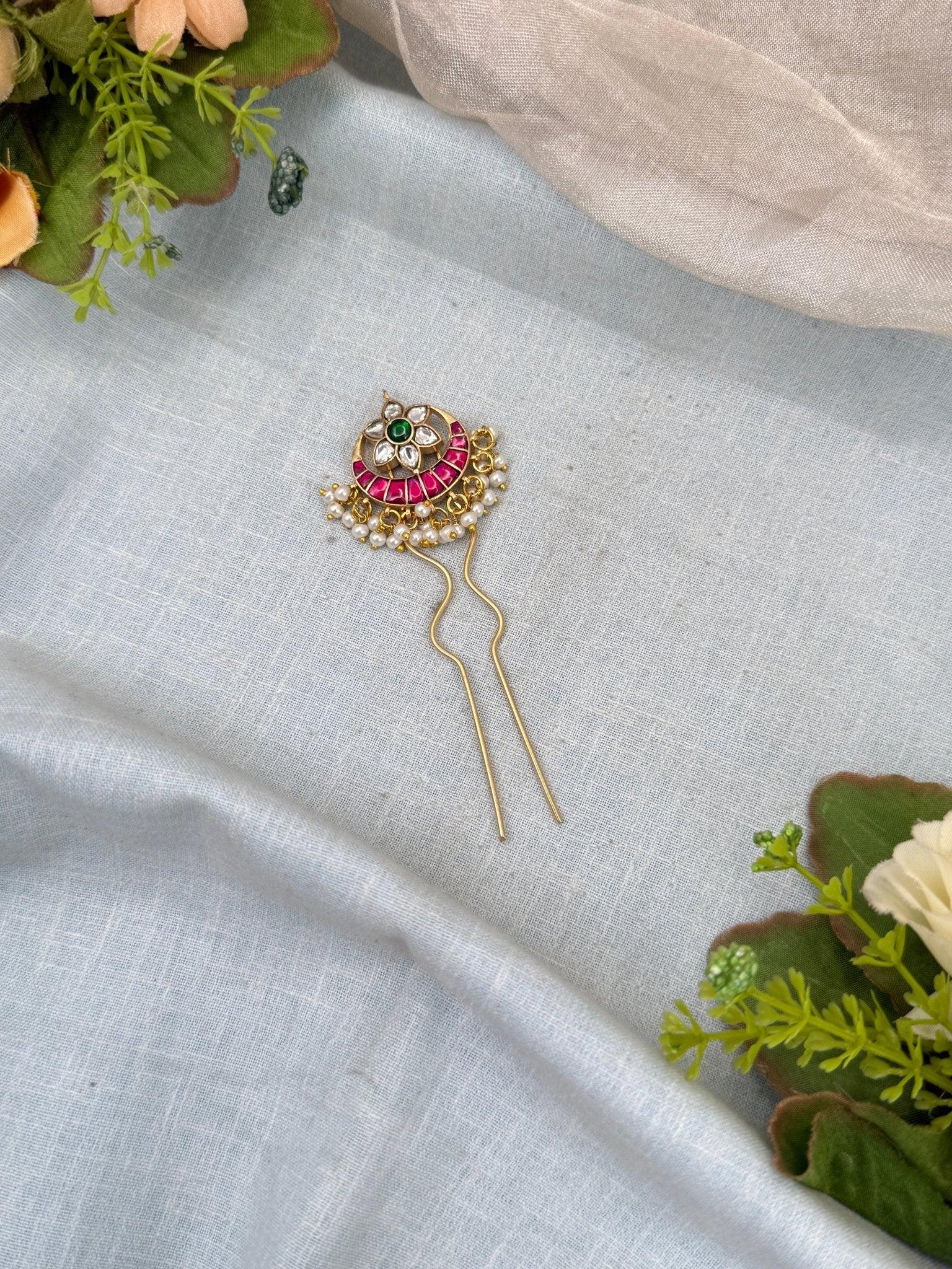 Royal Jadau kundan Jada Hook Bille 434 - Mahilas