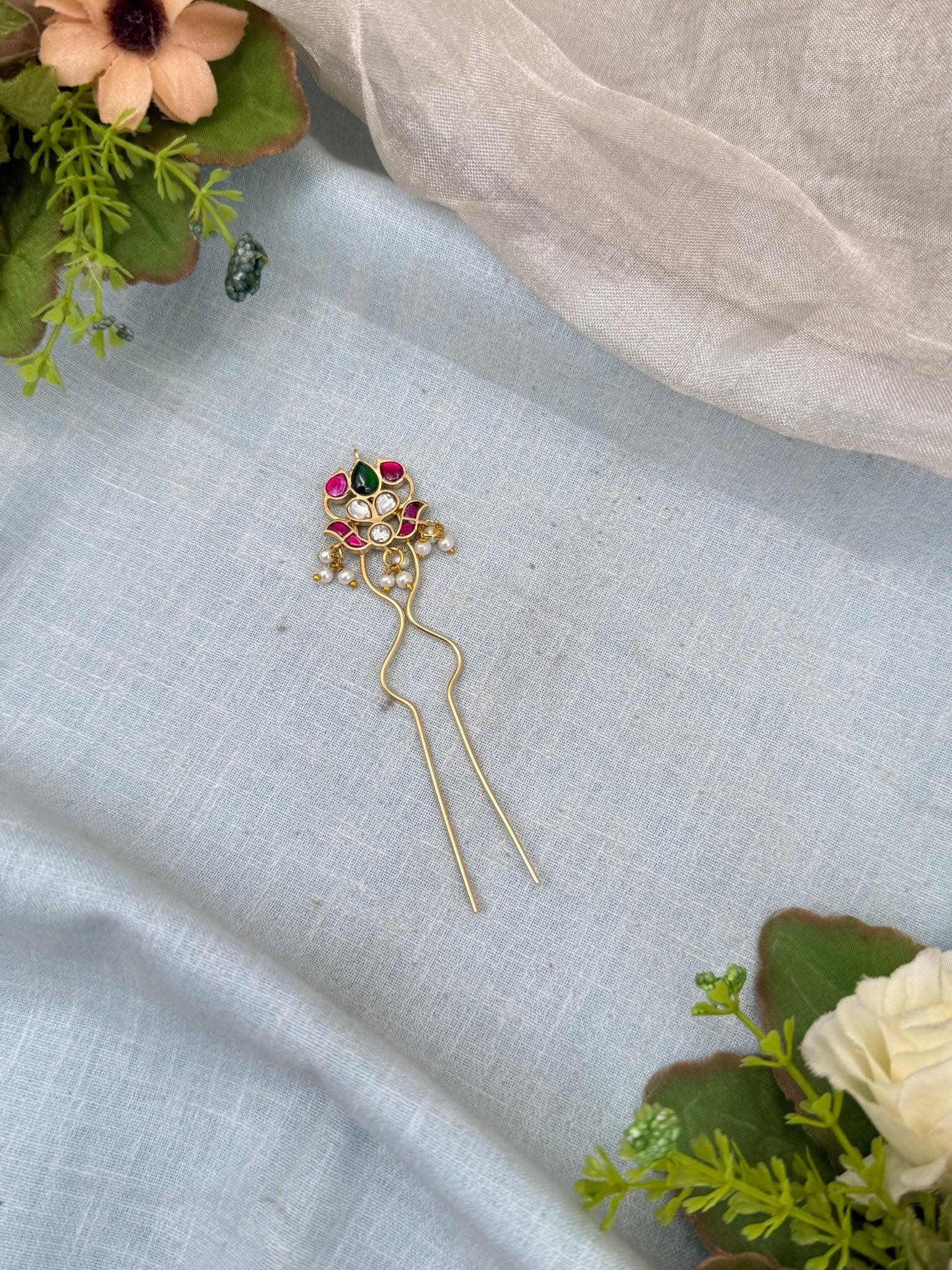 Royal Jadau kundan Jada Hook Bille 435 - Mahilas